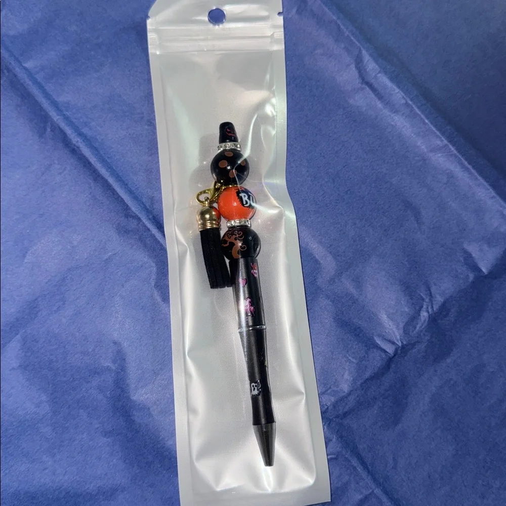 Black Pen with Halloween Charms